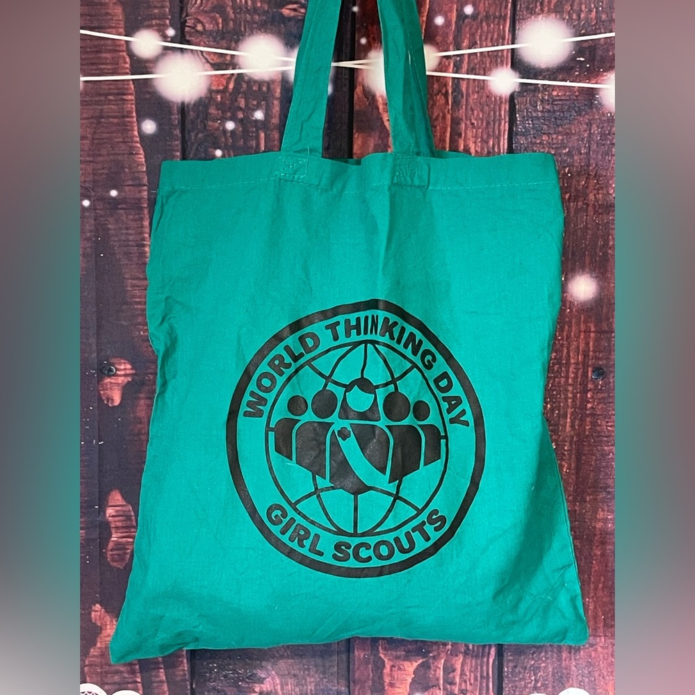 Girl Scouts world think day canvas tote - Picture 1 of 3